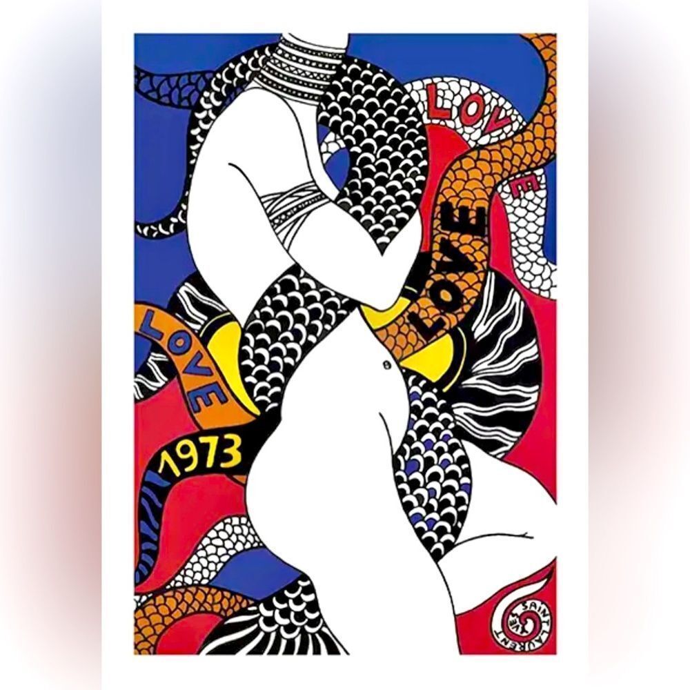 Yves Saint Laurent Print RARE PRINT collection wall, art home decor